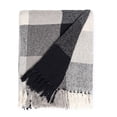 thumbnail image 1 of REDEARTH Classic Throw Blanket -Herringbone Medium Weight Soft Lap Blanket for Sofa Bed Couch Chairs loveseats car, Living, Indoor/Outdoor use 100% Cotton (50x60; Black), 1 of 9