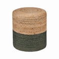 thumbnail image 1 of · REDEARTH · Cylindrical Pouf Foot Stool Ottoman - Jute Braided Pouffe Poof Accent Sitting Footrest for The Living Room, Bedroom, Nursery, Patio, Lounge & Other Rooms (14.5"x14.5"x16"; Natural Olive), 1 of 9