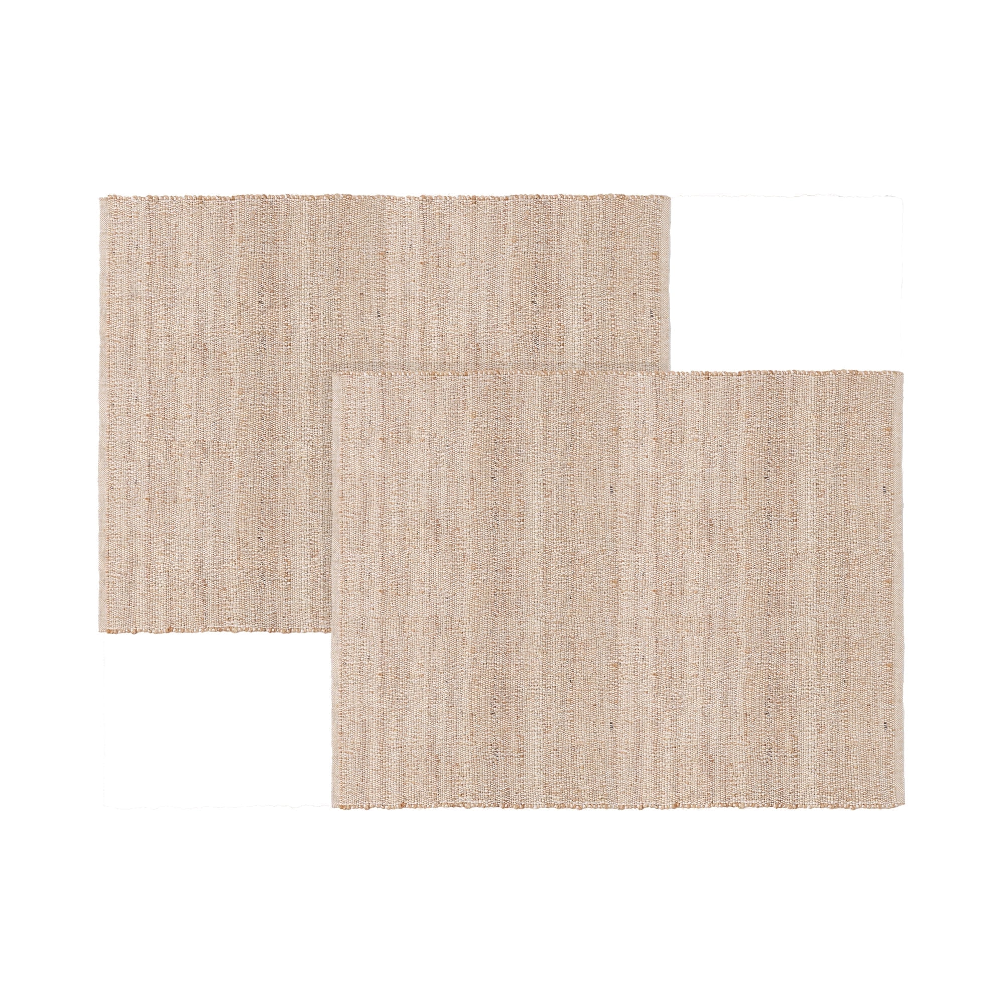 · REDEARTH · Jute Cotton Area Rug - 2'x3' Rectangular Rug, Sustainable Handwoven, Non-Shedding, Soft & Durable – Reversible, Neutral Tones for Home Décor in Living Room, Dining Room, Bedroom,Set of 2