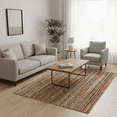 thumbnail image 1 of · REDEARTH · Jute Cotton Chindi Area Rug - 4'x6' Rectangular Rug, Handwoven, Non-Shedding, Soft & Durable – Multi Tones for Home Décor in Living Room, Dining Room, Bedroom, 1 of 7