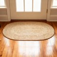 thumbnail image 1 of · REDEARTH · Oval Area Rug - 2'x3' Braided Natural Jute with Non-Skid Backing - Handwoven Boho Rug for Bedroom, Kitchen, Living Room - Farmhouse Aesthetic Home Decor - Durable Handmade Rug, 1 of 8