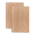 thumbnail image 1 of · REDEARTH · Rectangular Area Rug - 2'x3' Braided Natural Jute with Non-Skid Backing - Handwoven Boho Rug for Bedroom, Kitchen, Living Room Aesthetic Home Decor - Durable Handmade Rug, Set of 2, 1 of 7
