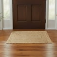 thumbnail image 1 of · REDEARTH · Rectangular Area Rug - 2'x3' Braided Natural Jute with Non-Skid Backing - Handwoven Boho Rug for Bedroom, Kitchen, Living Room - Farmhouse Aesthetic Home Decor - Durable Handmade Rug, 1 of 8