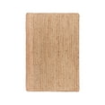 thumbnail image 1 of · REDEARTH · Rectangular Area Rug - 2'x3' Braided Natural Jute with Non-Skid Backing - Handwoven Boho Rug for Bedroom, Kitchen, Living Room - Farmhouse Aesthetic Home Decor - Durable Handmade Rug, 1 of 6