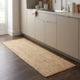 thumbnail image 1 of · REDEARTH · Rectangular Area Rug - 2'x6' Braided Natural Jute with Non-Skid Backing - Handwoven Boho Rug for Bedroom, Kitchen, Living Room - Farmhouse Aesthetic Home Decor - Durable Handmade Rug, 1 of 8