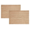 thumbnail image 1 of · REDEARTH · Rectangular Area Rug - 4'x6' Braided Natural Jute with Non-Skid Backing - Handwoven Boho Rug for Bedroom, Kitchen, Living Room Aesthetic Home Decor - Durable Handmade Rug, Set of 2, 1 of 8