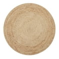 thumbnail image 1 of · REDEARTH · Round Area Rug - 3 Feet Braided Natural Jute Rug- Artisan Made Reversible Boho Jute Rugs for Bedroom - Kitchen - Living Room - Farmhouse - Home Decor - Handmade Rustic Vintage Decor, 1 of 6