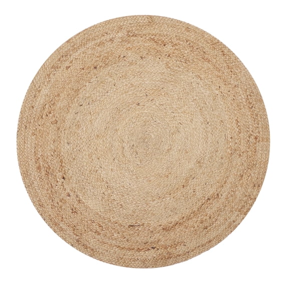 · REDEARTH · Round Area Rug - 3 Feet Braided Natural Jute Rug- Artisan Made Reversible Boho Jute Rugs for Bedroom - Kitchen - Living Room - Farmhouse - Home Decor - Handmade Rustic Vintage Decor