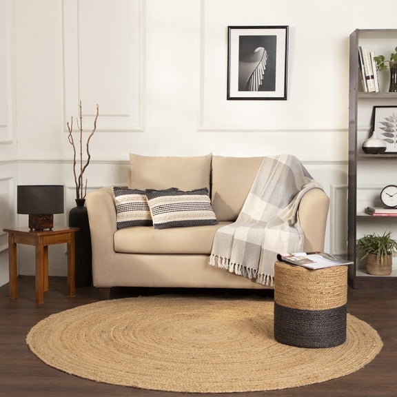 · REDEARTH · Round Area Rug - 10 Feet Braided Natural Jute Rug- Artisan Made Reversible Boho Jute Rugs for Bedroom - Kitchen - Living Room - Farmhouse - Aesthetic Home Decor - Handmade Vintage Decor