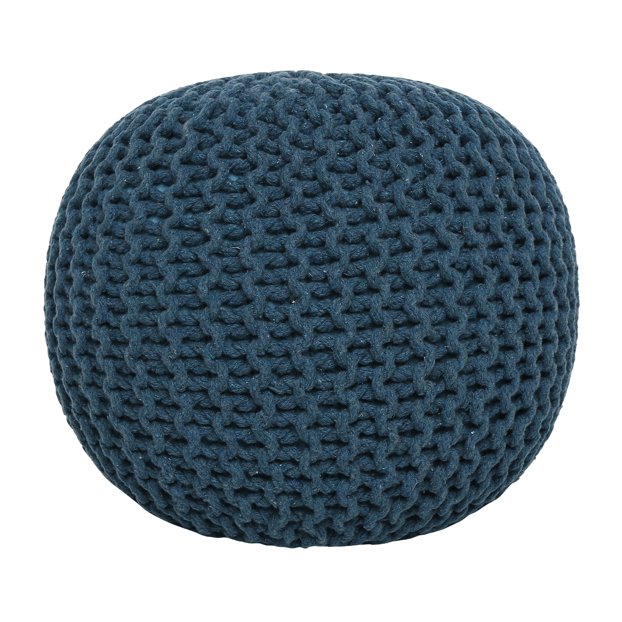 Knitted on sale foot pouffe