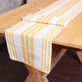 thumbnail image 1 of · REDEARTH · Table Runner-Yarn Dyed Ribbed Woven Table Linen for Square, Round, Rectangle Dining Table, Coffee Table, Console, Dresser; 100% Cotton (14"x72"; Mustard), 1 of 7