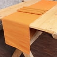 thumbnail image 1 of · REDEARTH · Thanksgiving Table Runner-Solid Ribbed Fall Christmas Decor Woven Table Linen for Square, Round, Rectangle Dining Table, Coffee Table, Console, Dresser; 100% Cotton (14x72; Burnt Orange), 1 of 7