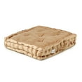 thumbnail image 1 of · REDEARTH · Velvet Floor Pillows-Premium Rayon Cotton Velvet Washable Plush Extra Soft Square seat Cushion with Handle for Dining, Patio, Office, Outdoor, Hardwood Floor (22x22x4; Gold) Single Pack, 1 of 8