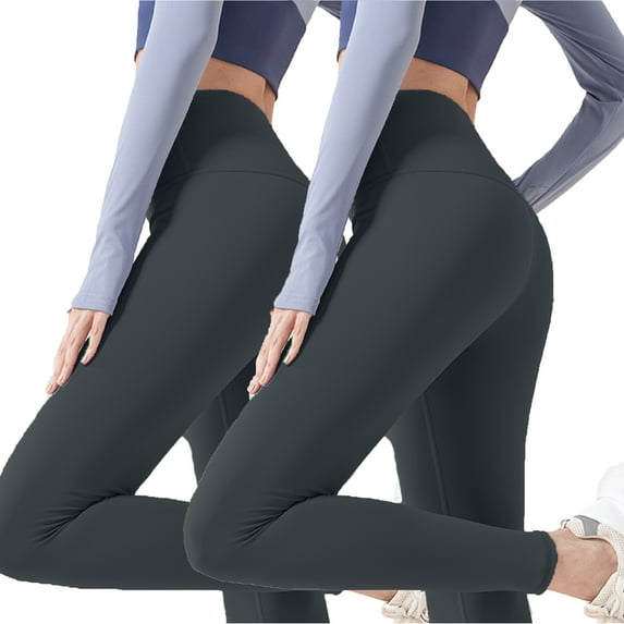 REDESS 2 Pack High Waist Ankle Yoga Leggings for Women Size M -Black