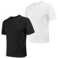 thumbnail image 1 of REDESS 2 Pack Men's Athletic T Shirts Quick-Dry Active Workout Crew Neck Short Sleeve Top,Sizes m-2XL, 1 of 7