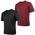 thumbnail image 1 of REDESS 2 Pack Men's Athletic T Shirts Quick-Dry Active Workout Crew Neck Short Sleeve Top,Sizes m-2XL, 1 of 7