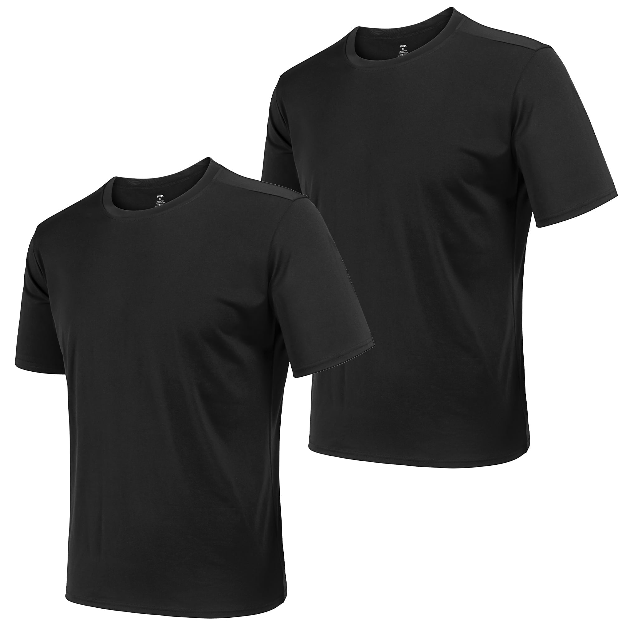 2 Pack Men's Athletic T Shirts Quick-Dry Active Workout Crew Neck Short Sleeve Top,Sizes m-2XL