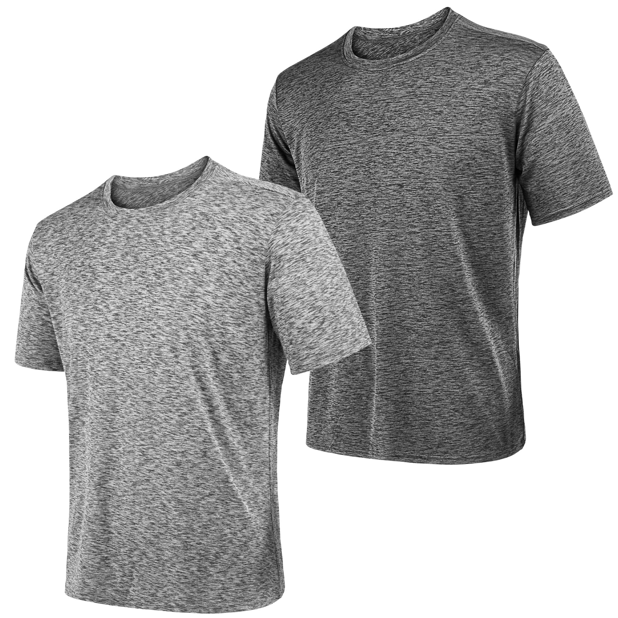 REDESS 2 Pack Men's Athletic T Shirts Quick-Dry Active Workout Crew ...