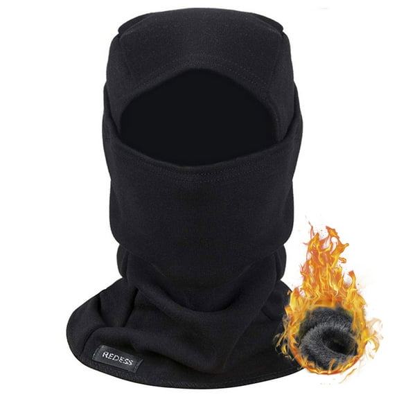 REDESS Balaclava Face Mask for Men/Women,Warm Fleece Windproof Ski Mask and Motorcycle,Warmer Winter Sports Cap Black