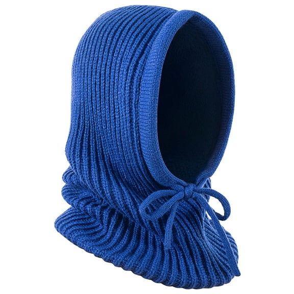 REDESS Winter Hats for Women Knit Beanie with Adjustable Drawstring Warm Hooded Skull Cap,Black