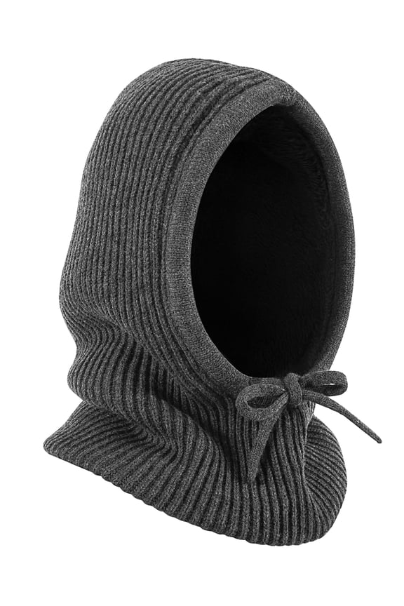Winter Balaclava Face Ski Mask Knit Hood for Women and Men,Black