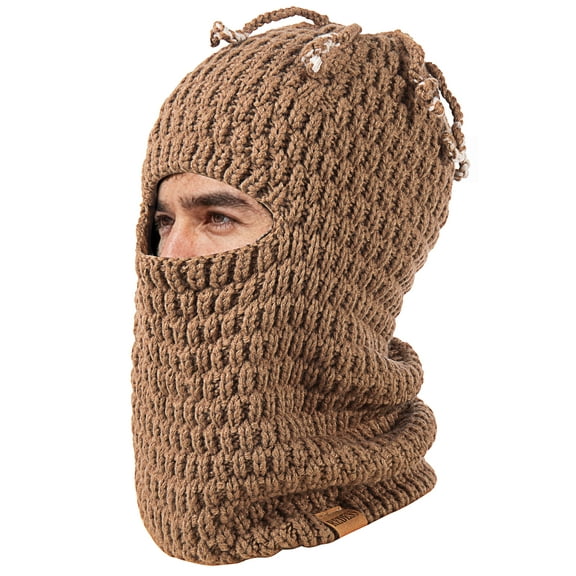 REDESS Balaclava Ski Mask for Men and Women,Warm Acrylic Windproof Winter Hat for Motorcycle Ski Hiking,Brown