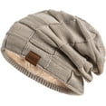 thumbnail image 1 of REDESS Beanie Hat for Men and Women Winter Warm Hats Knit Slouchy Thick Skull Cap-Beige, 1 of 5