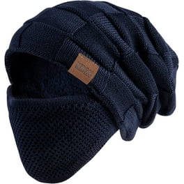 ZOELNIC Unisex Winter Knitted Beanie Hat with Pins O-Ring