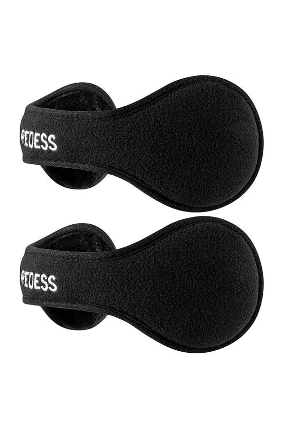 Ear Warmers for Men and Women Polar Fleece Kint Foldable Winter EarMuffs-2 pack