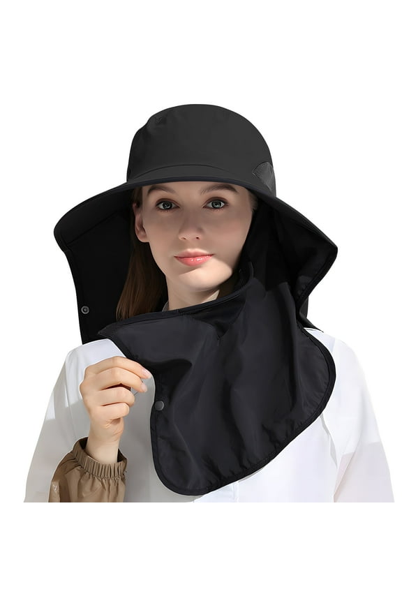 Nylon Sun Hats for Women and Men UPF 50+ Sun Protection and Neck Flap,Bucket Hat for Men and Women