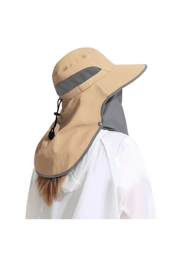 Nylon Sun Hats for Women and Men UPF 50+ Sun Protection and Neck Flap,Bucket Hat for Men and Women