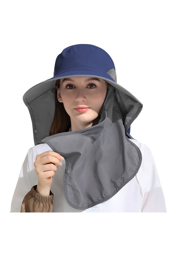 Nylon Sun Hats for Women and Men UPF 50+ Sun Protection and Neck Flap,Bucket Hat for Men and Women