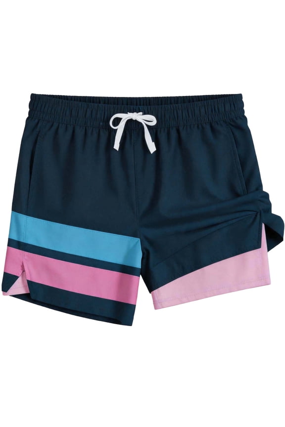 Mens Swim Trunks with Liner, Mens Athletic Running Workout Shorts 6" Inseam, Sizes S-2XL