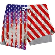 REDESS Mens Swim Trunks with Liner, Mens Athletic Running Workout Shorts 6" Inseam, Sizes S-2XL