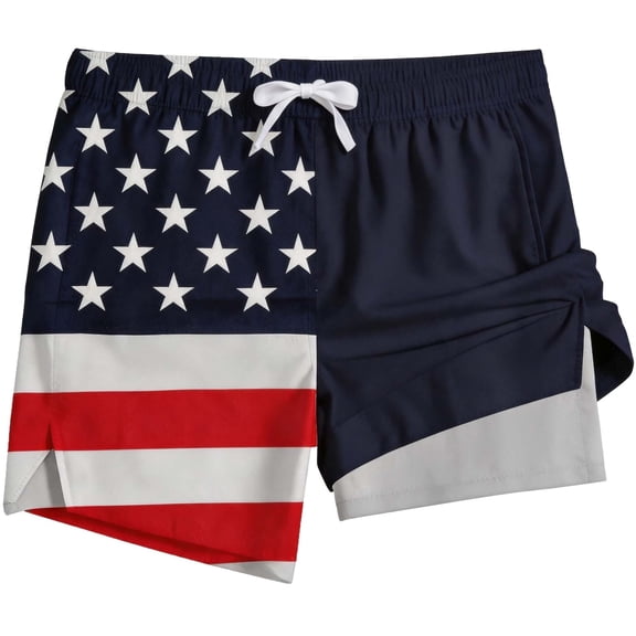 REDESS Mens Swim Trunks with Liner, Mens Athletic Running Workout Shorts 6" Inseam, Sizes S-2XL