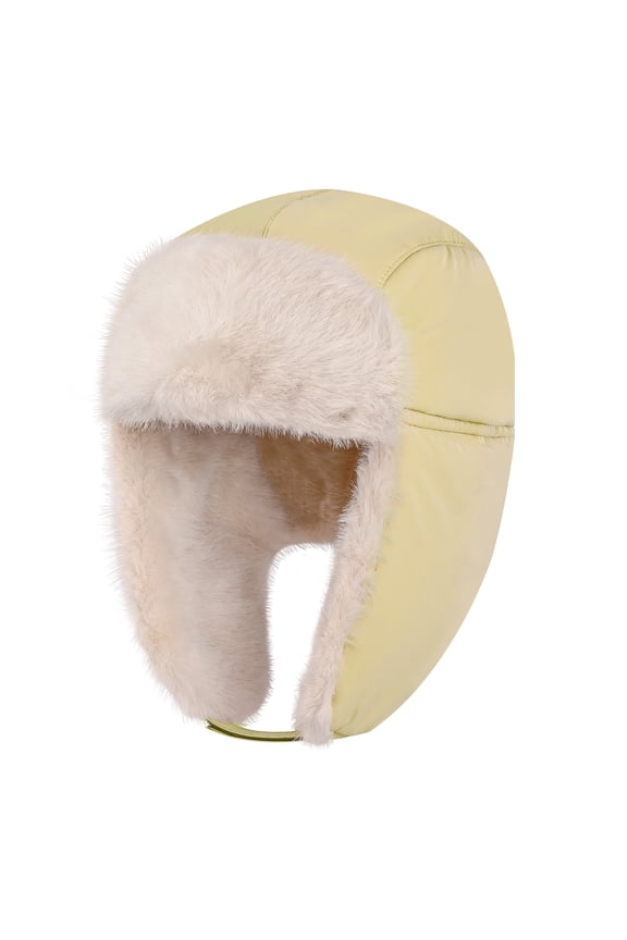 Winter Trapper Hat for Boys Girls，Earflap Cap Waterproof &Windproof Beanie Faux Fur Lined Kids Hat