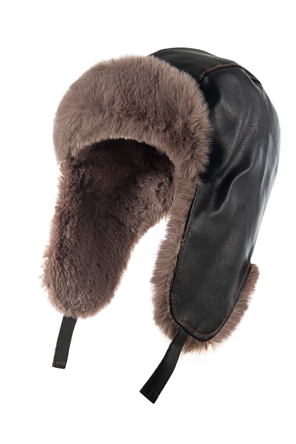 Men's Trapper Hat Winter Warm Waterproof Hat with Ear Flaps for Men and Women,Black