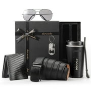 REDESS Men's Gifts with Belt,Coffee Mug, Wallet and Sunglasses for Men,Dad and Him