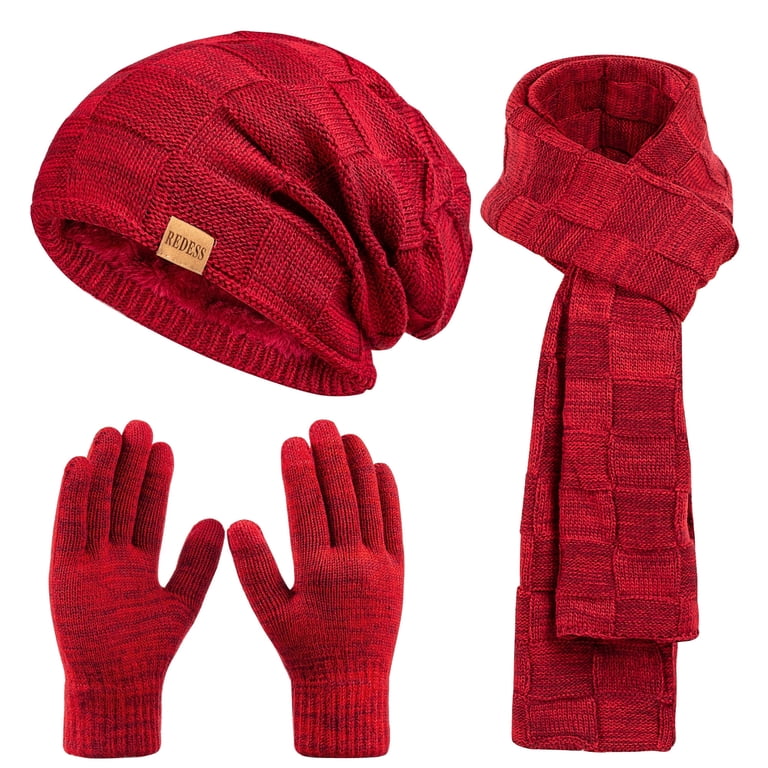 Red beanie and typing gloves set Vera Bradley Women main image 4