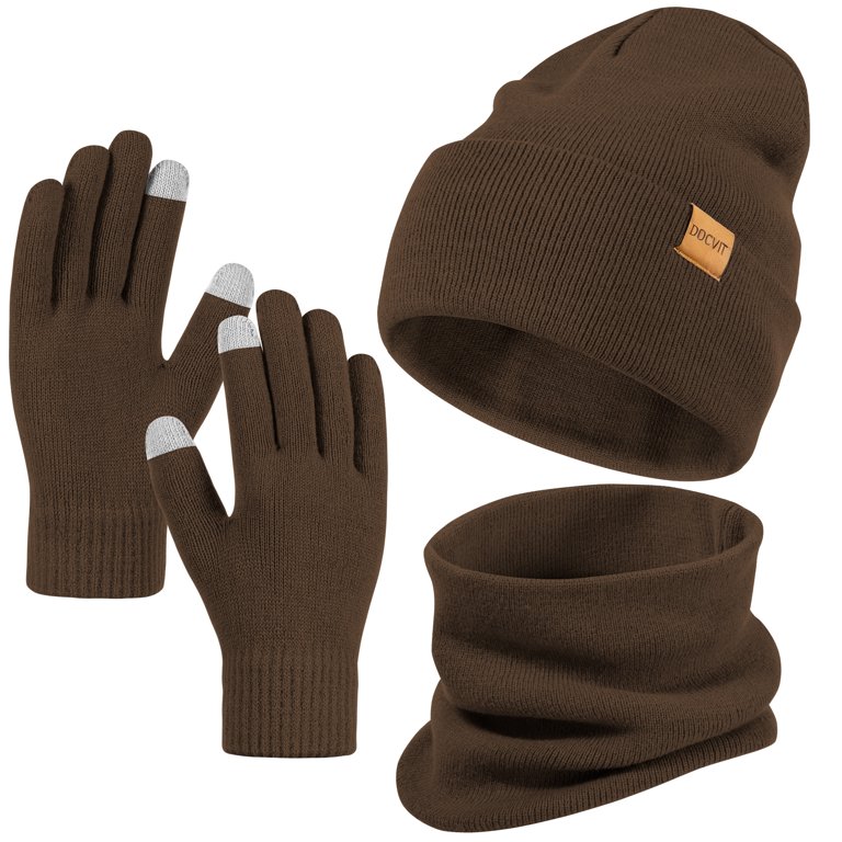 REDESS Winter Hat, Scarf & Glove Set for Men and Women,Black  display picture 2
