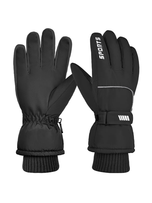 Men's Winter Gloves with Waterproof Touchscreen for Outdoor Sprots Ski Snowboard ,Black