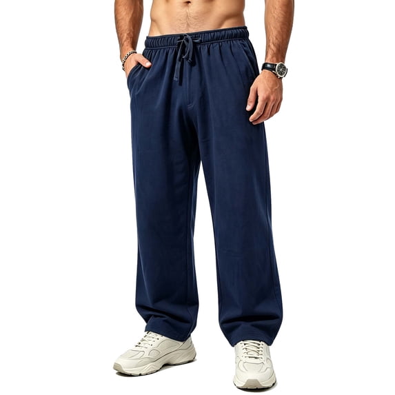 REDESS Mens Sweatpants Soft Fleece Straight Active Casual Jogger Pants Running Workout Gym Pants with Pockets
