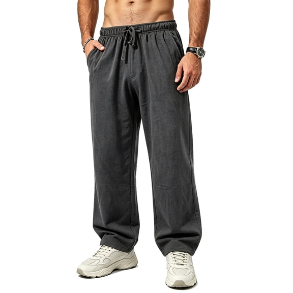 REDESS Mens Sweatpants Soft Fleece Straight Active Casual Jogger Pants Running Workout Gym Pants with Pockets
