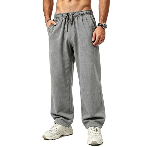 REDESS Mens Sweatpants Soft Fleece Straight Active Casual Jogger Pants Running Workout Gym Pants with Pockets