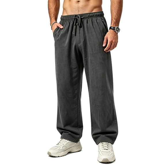 REDESS Mens Sweatpants Soft Fleece Straight Active Casual Jogger Pants Running Workout Gym Pants with Pockets