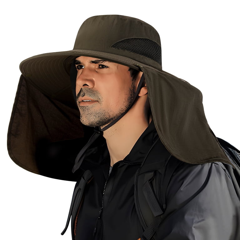 REDESS Nylon Fishing Sun Hat with UPF50+ Wide Brim Neck Flap  display picture 2