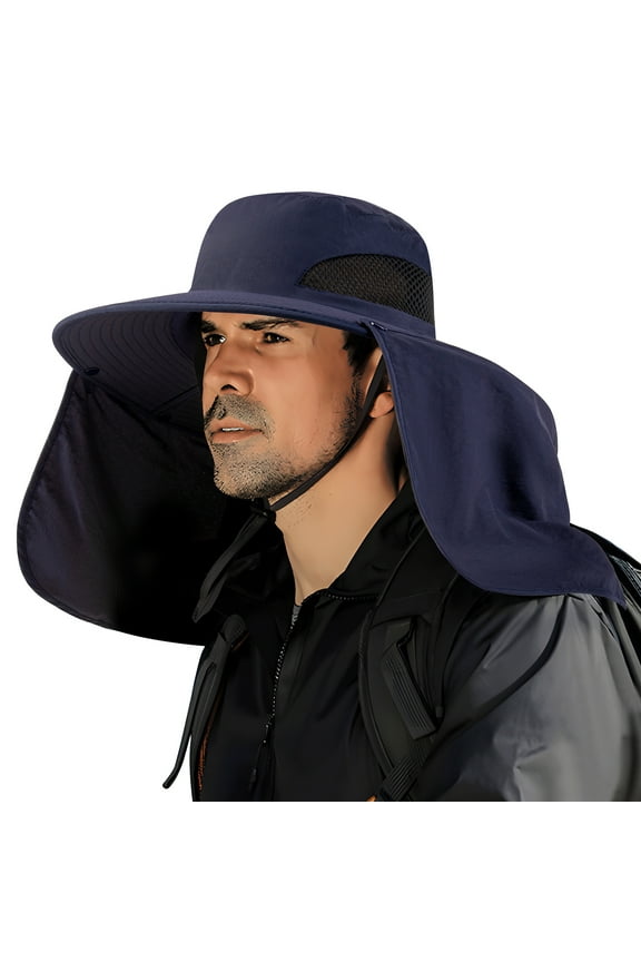 Nylon Fishing Hat for Men and Women,UPF50+ Sun Hat with Neck Flap