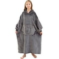 thumbnail image 1 of REDESS Oversized Wearable Blanket Hoodie Sweatshirt for Unisex Boy and Girl-Dark Grey, 1 of 6