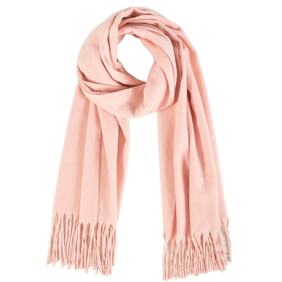 REDESS Pashmina Shawl for Women, Winter Warm Soft Solid Tassel Scarf  for Women and Men, Pink