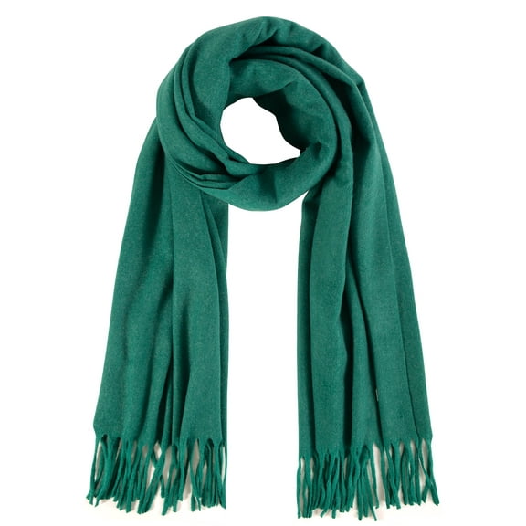 REDESS Pashmina Shawl for Women, Winter Warm Soft Solid Tassel Scarf  for Women and Men, Green